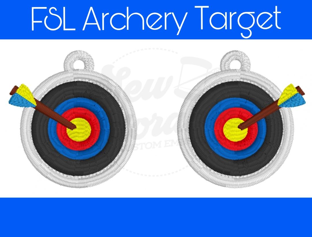 FSL Archery Target Earrings