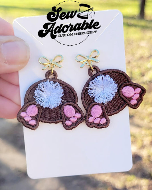 FSL Bunny Butt Earrings