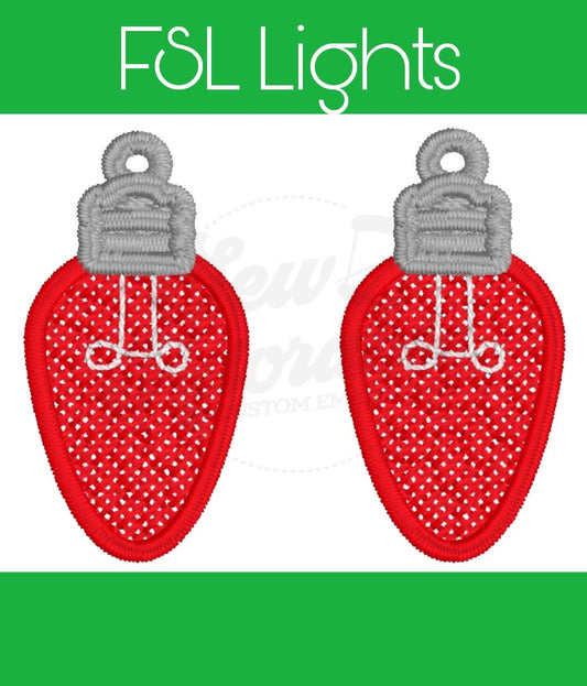 FSL Christmas Lights Earrings