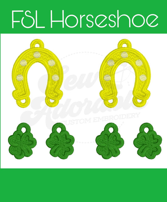 FSL Horseshoe Clover Earrings