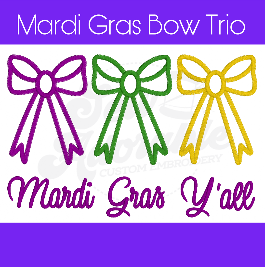 Mardi Gras Bow Trio