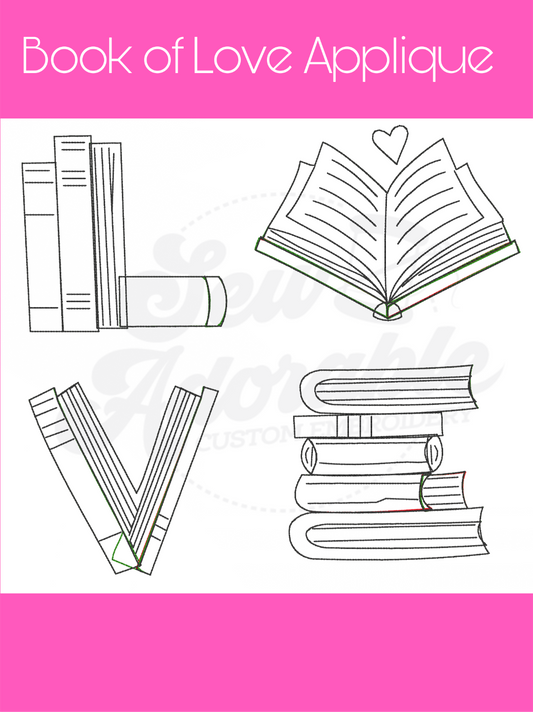 Book of Love Applique