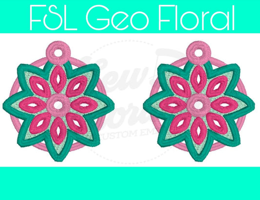 FSL Geo Floral Earrings