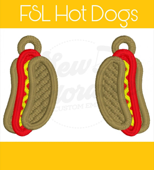 FSL Hot Dog Earrings