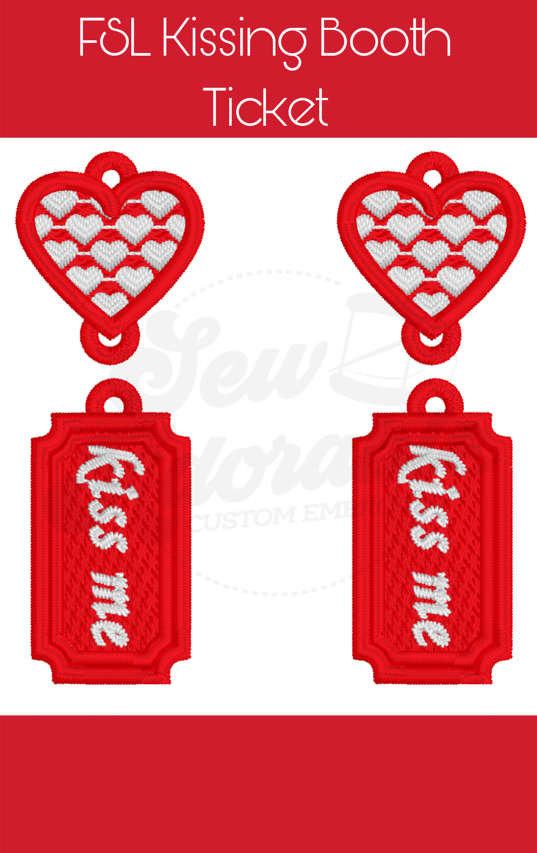 FSL Kissing Booth Ticket Earrings
