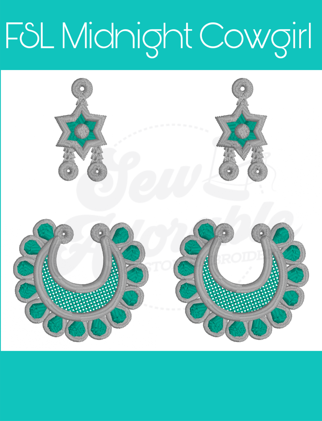 FSL Midnight Cowgirl Earrings