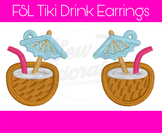 FSL Tiki Drink Earrings