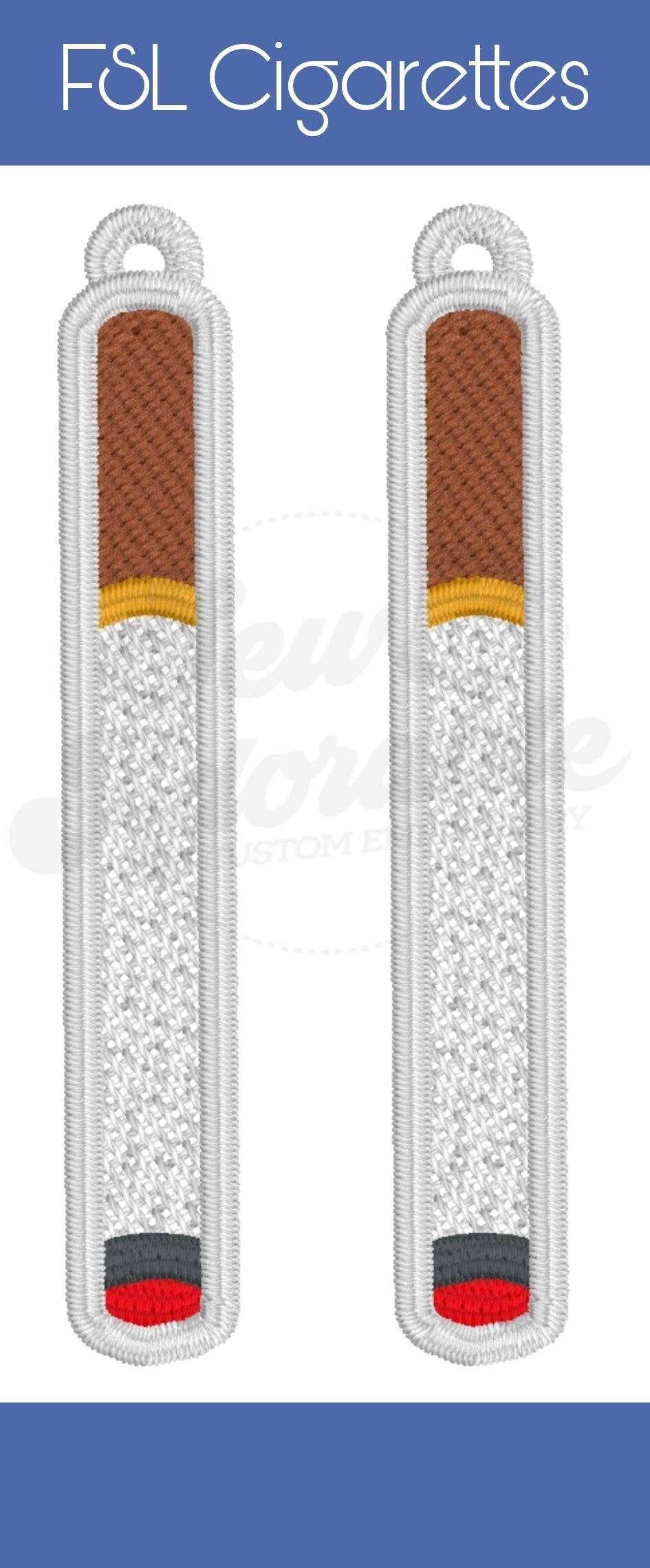 FSL Cigarettes- Digital Design- Machine Embroidery- Freestanding Lace