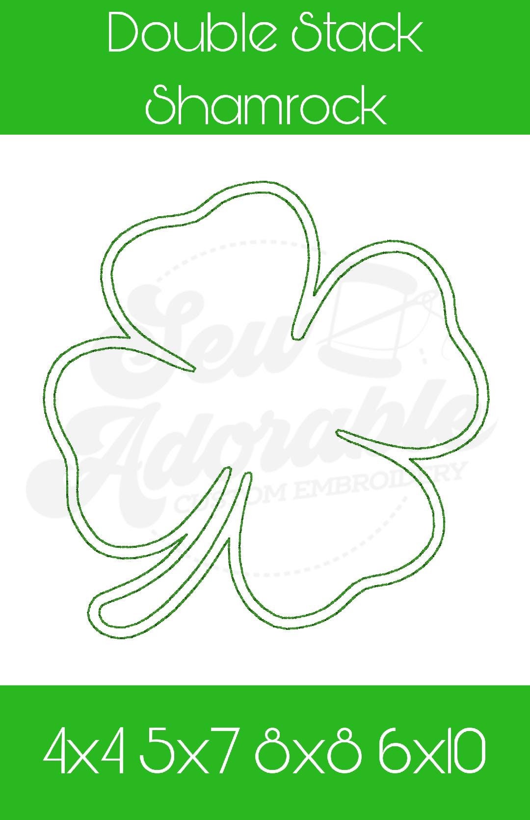Double Stack Shamrock-Digital Design-Machine Embroidery