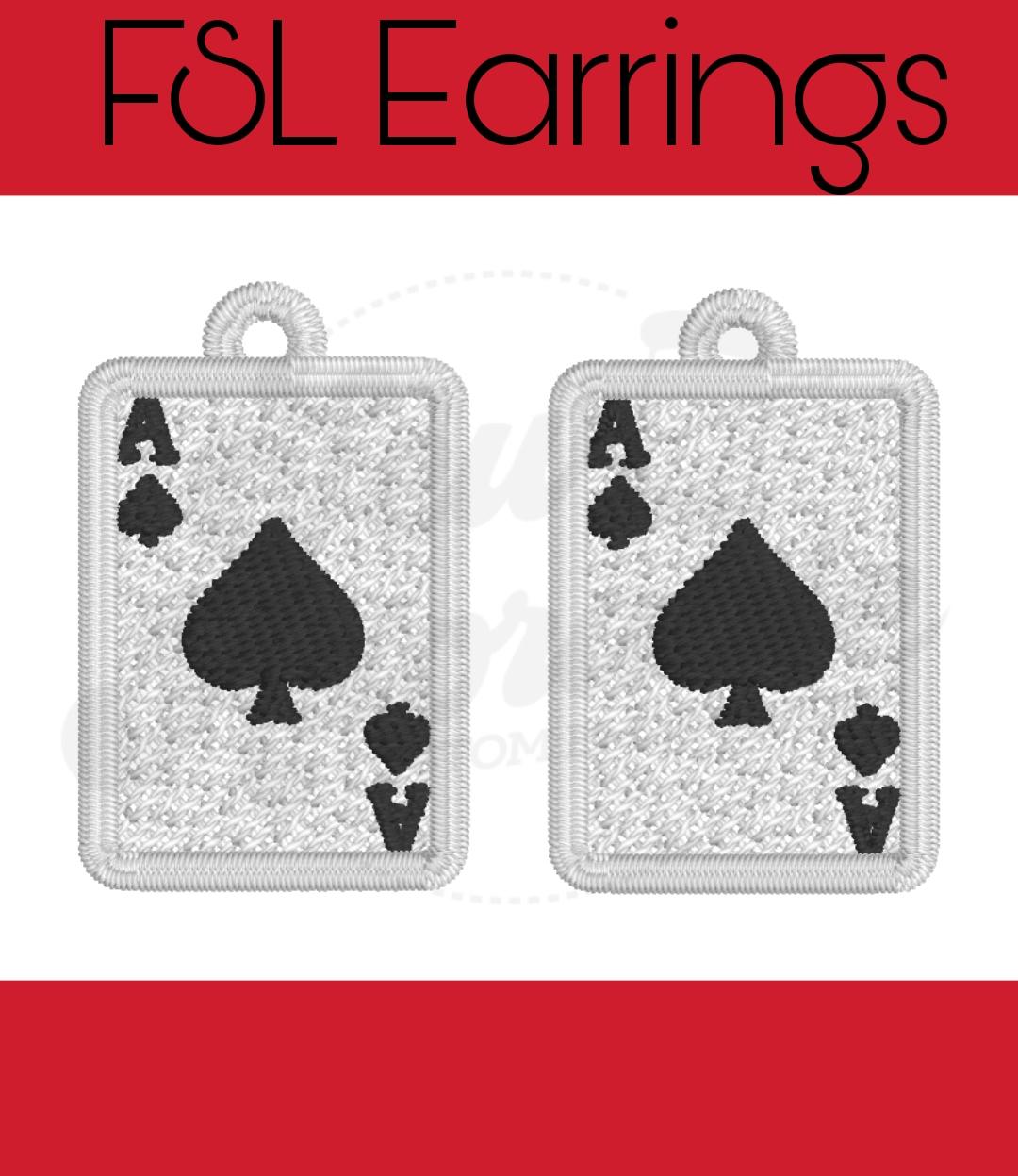 FSL Texas Hold Em Card Earrings