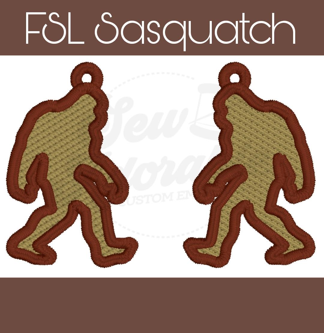 FSL Big Foot - Sasquatch - Machine Embroidery - Digital Design - Freestanding Lace