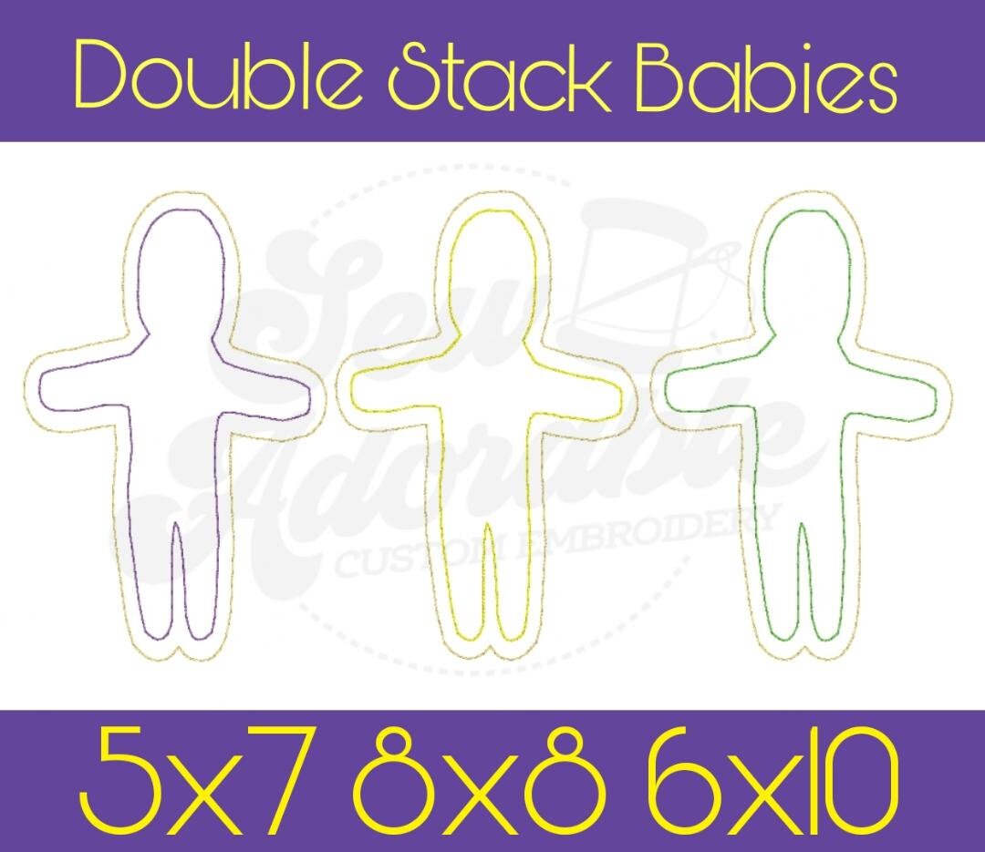 Double Stack King Cake Babies- Digital Design-Machine Embroidery