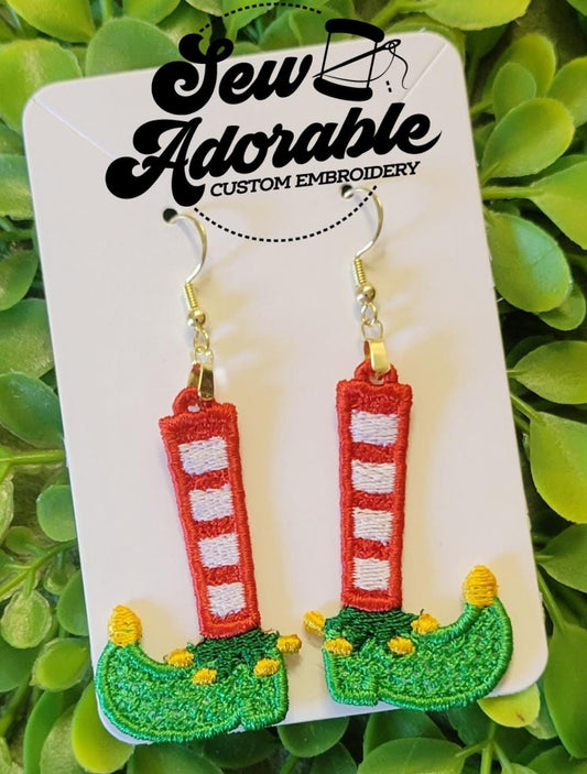 FSL Elf Earrings - Machine Embroidery - Freestanding Lace - Digital Design