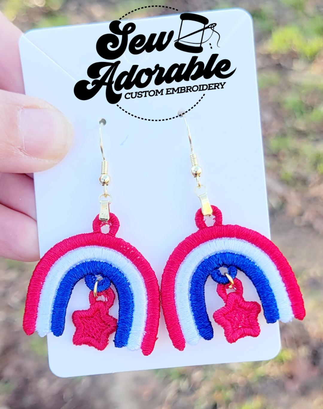 FSL American Rainbow Earrings