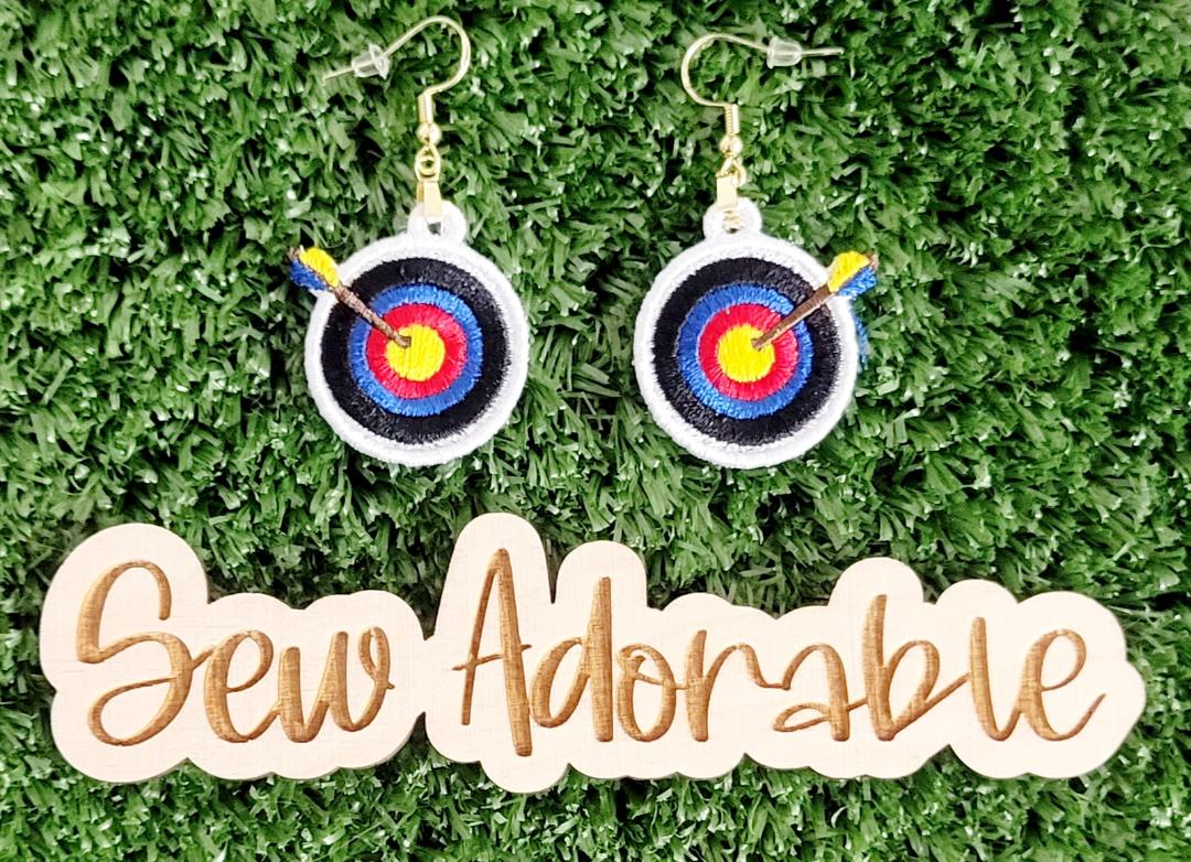 FSL Archery Target Earrings