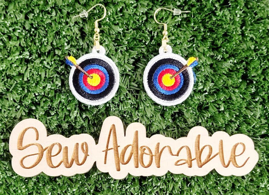 FSL Archery Target Earrings