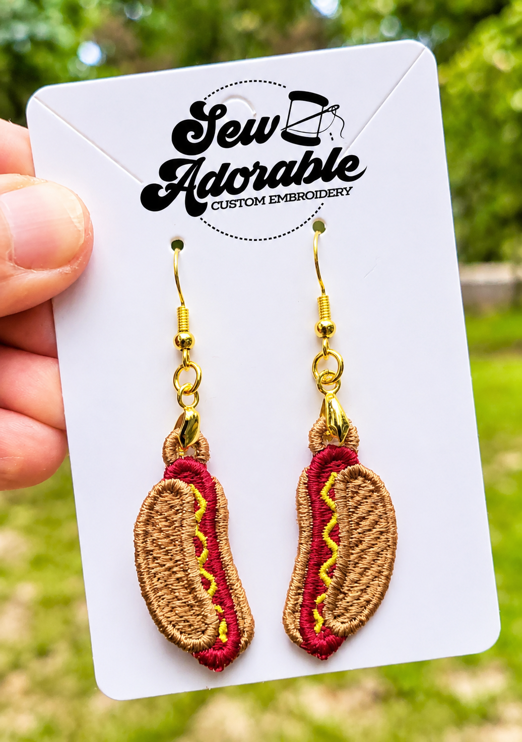FSL Hot Dog Earrings