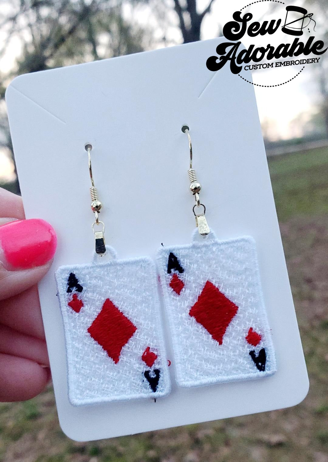 FSL Texas Hold Em Card Earrings