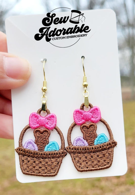 FSL Easter Basket Earrings