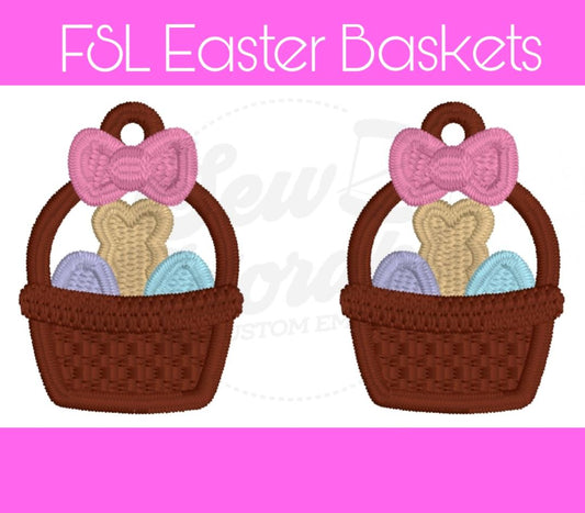 FSL Easter Basket Earrings