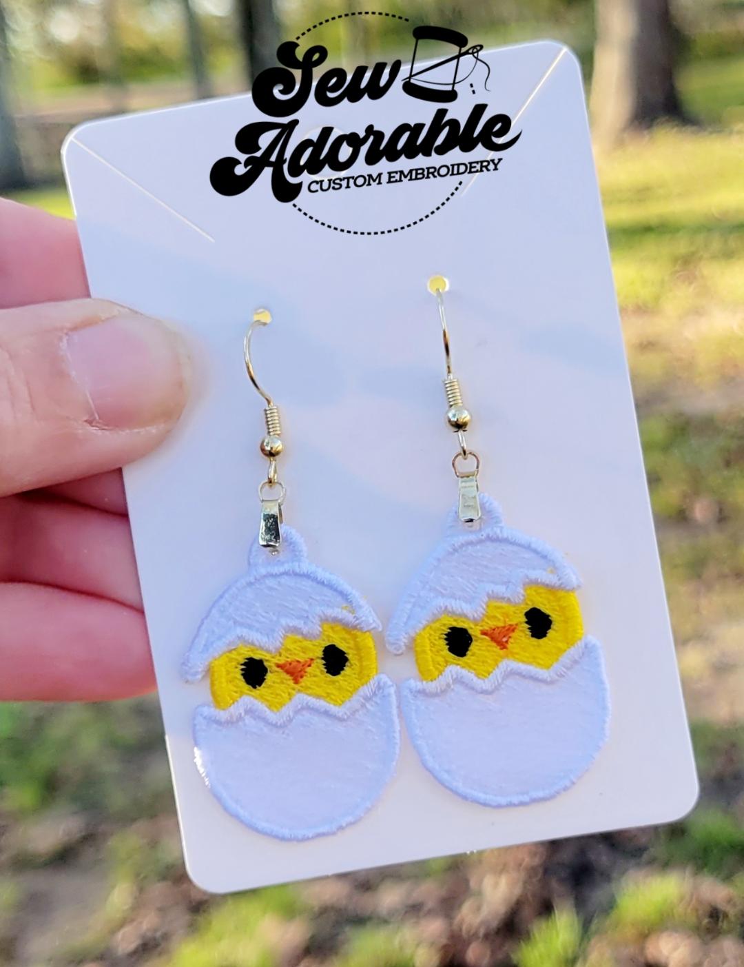 FSL Easter Chick Earrings