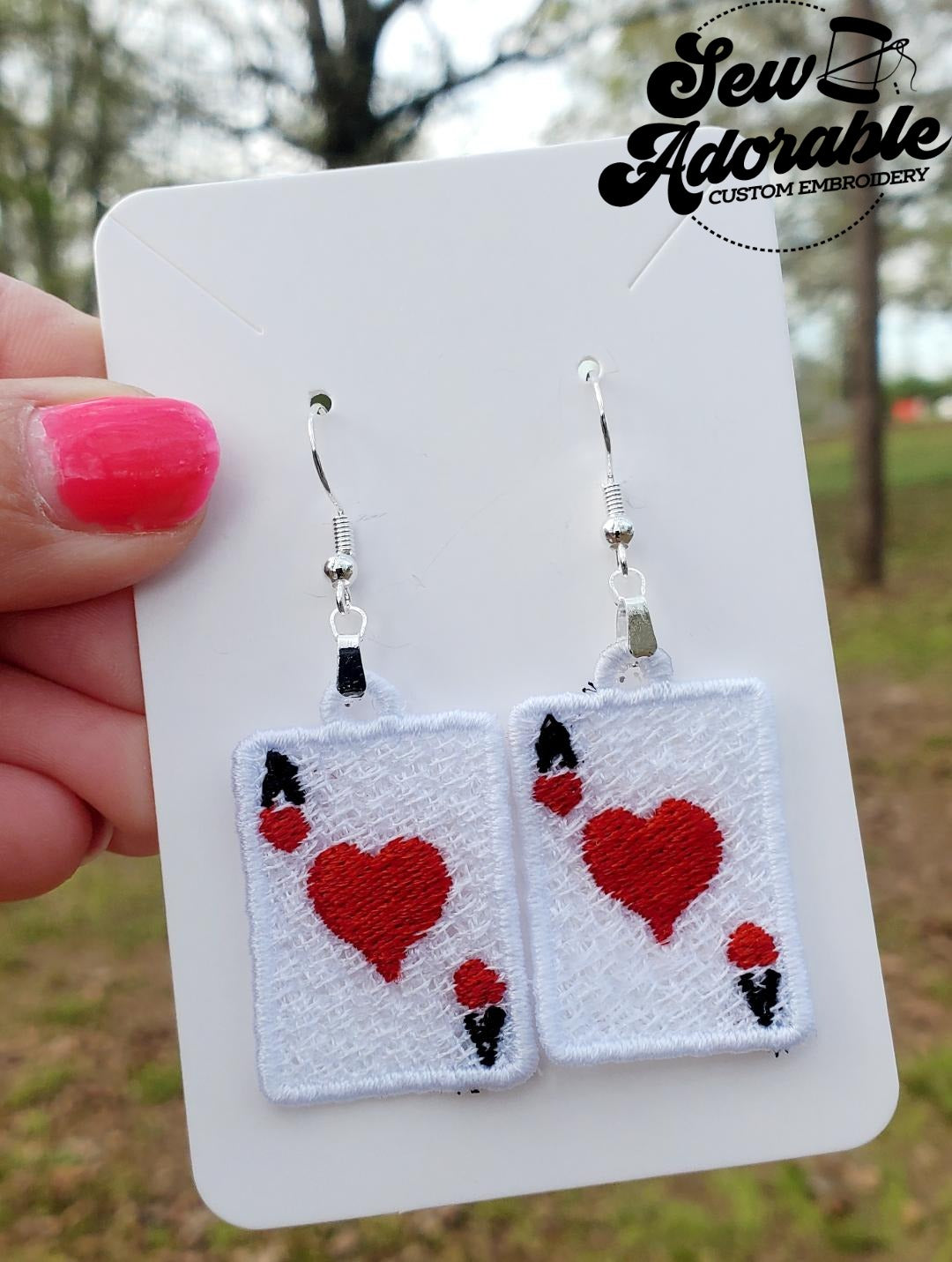 FSL Texas Hold Em Card Earrings