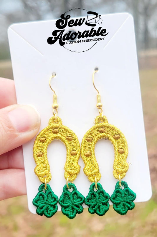 FSL Horseshoe Clover Earrings