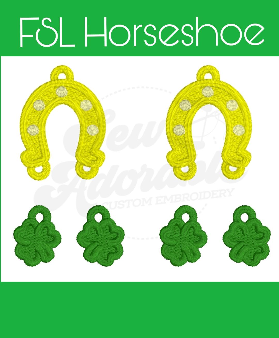 FSL Horseshoe Clover Earrings