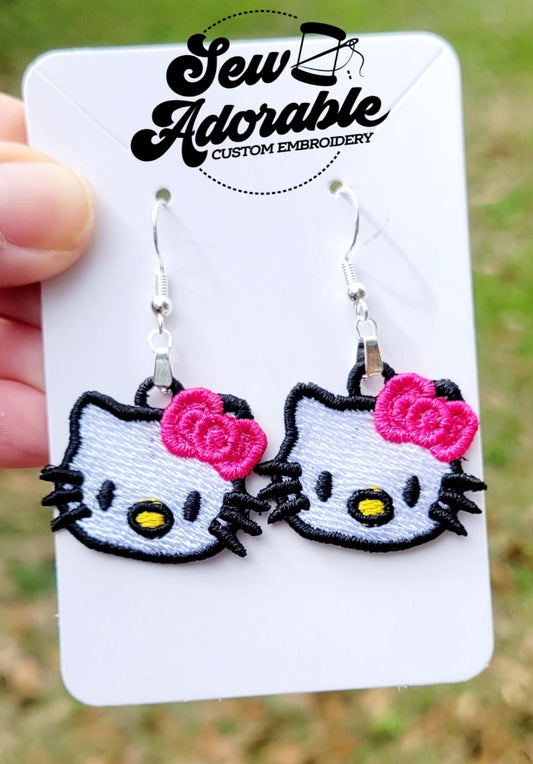 FSL Pretty Kitty Earrings w/Bow