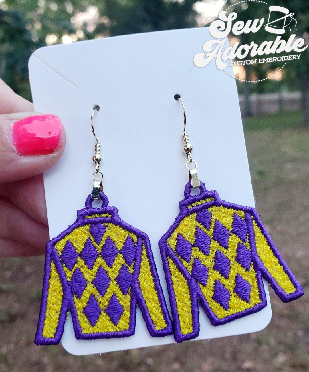FSL Kentucky Derby LSU Earrings