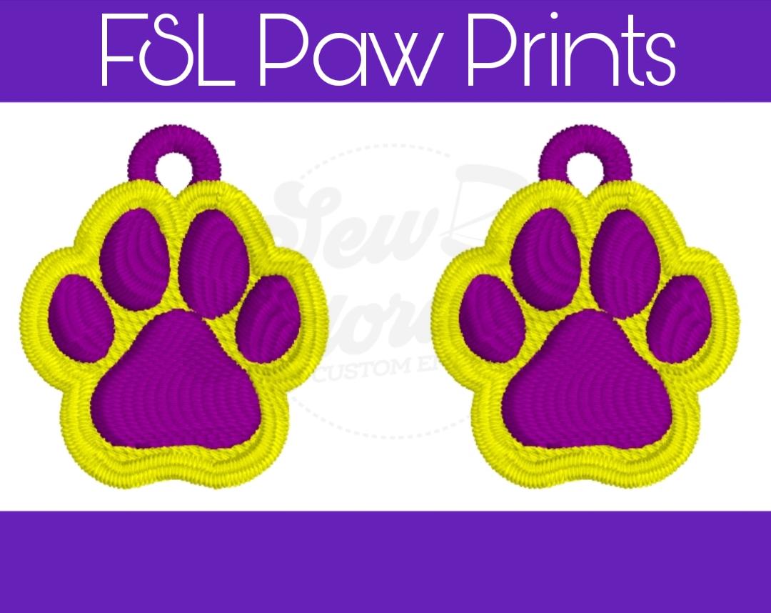 FSL Paw Print Earrings