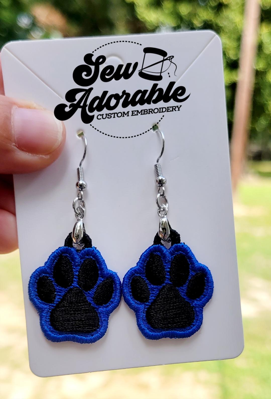 FSL Paw Print Earrings