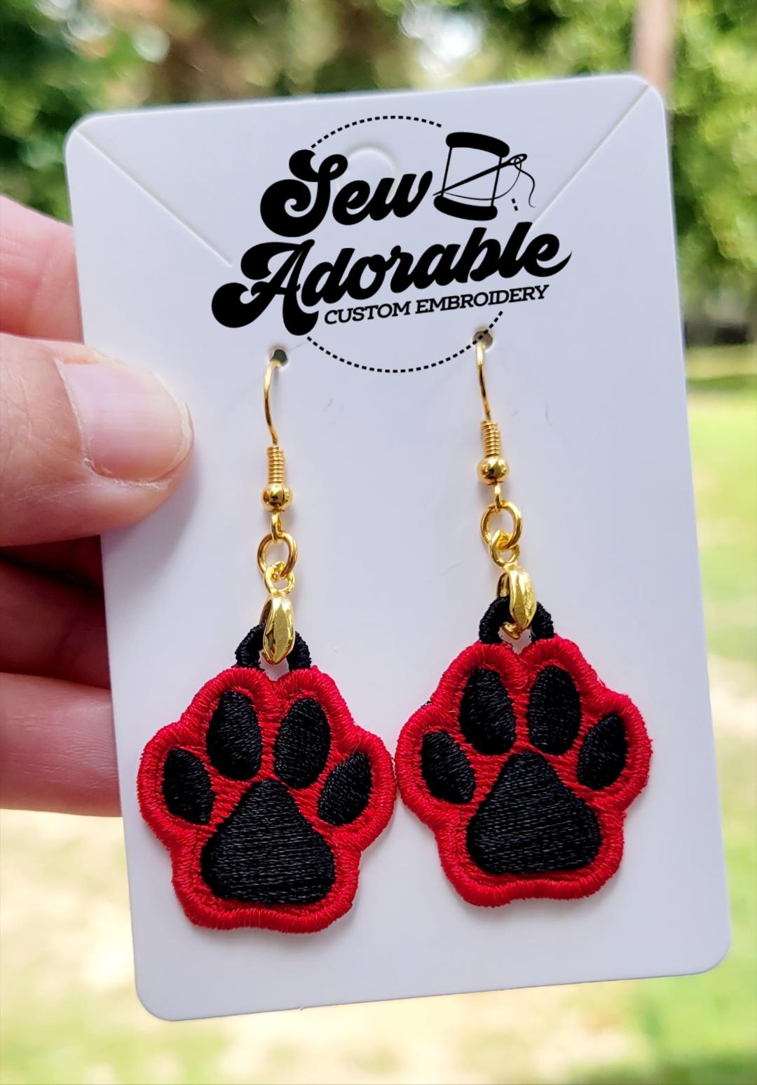 FSL Paw Print Earrings