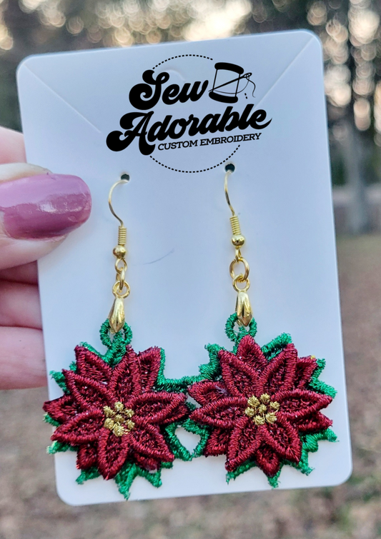FL Poinsettia Earrings