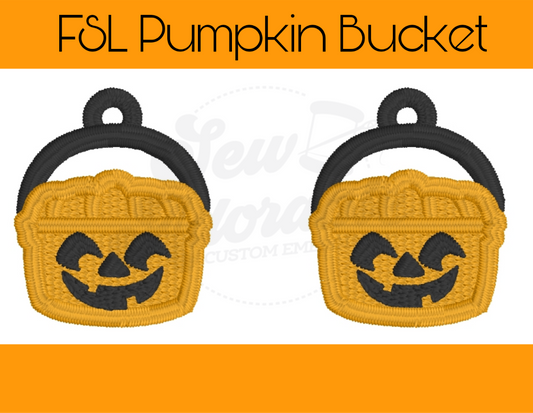 FSL Pumpkin Boo Bucket Earrings