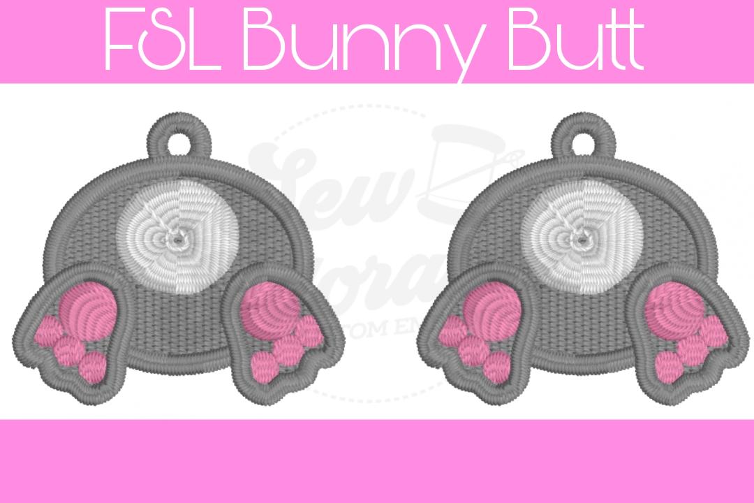 FSL Bunny Butt Earrings