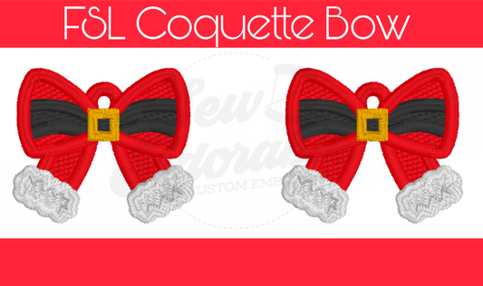 FL Christmas Coquette Bow Earrings
