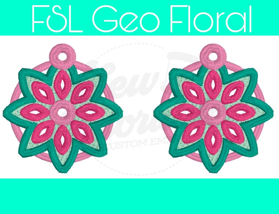 FSL Geo Floral Earrings