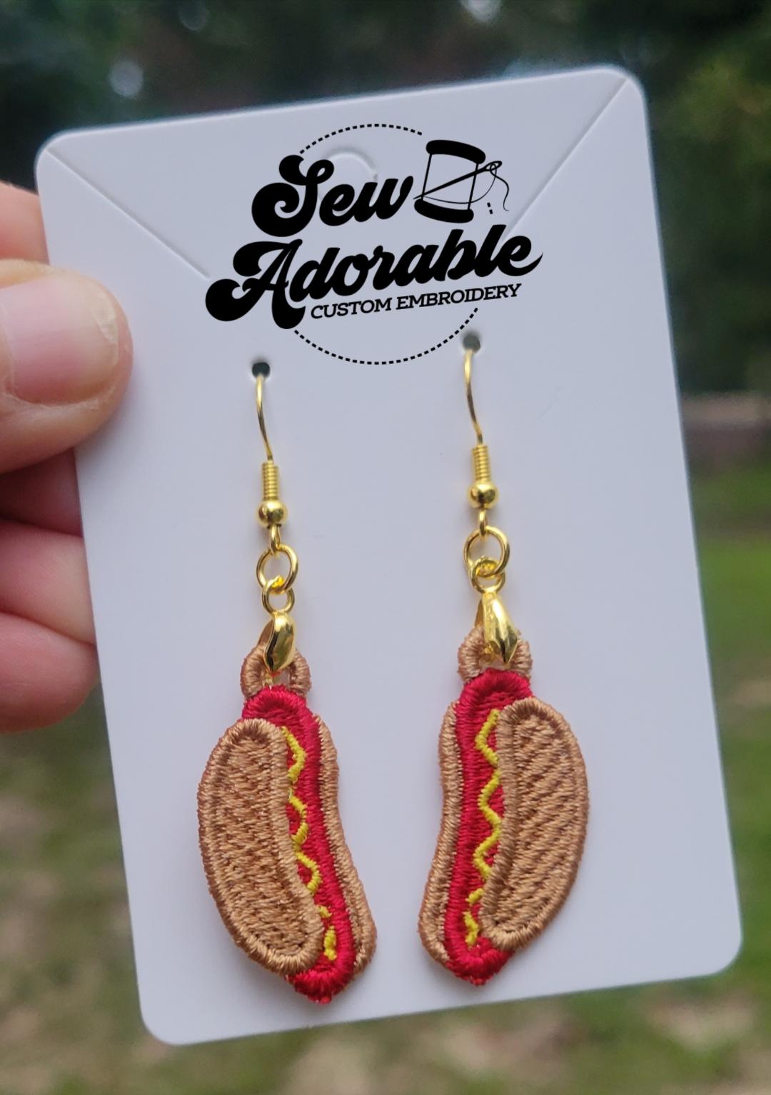 FSL Hot Dog Earrings