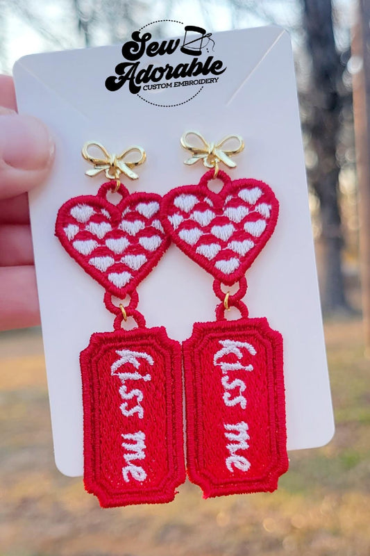 FSL Kissing Booth Ticket Earrings