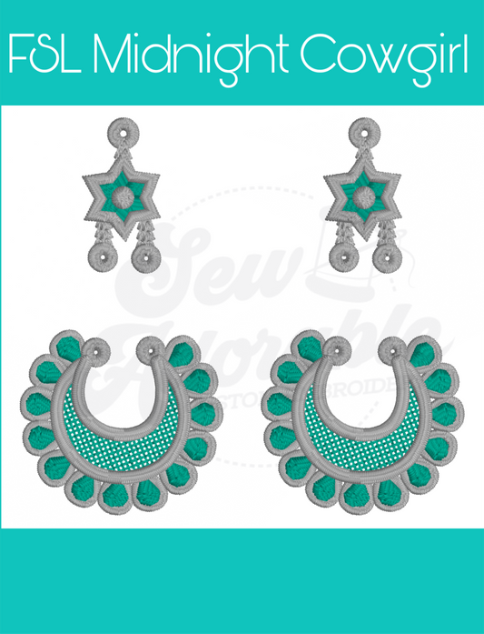 FSL Midnight Cowgirl Earrings