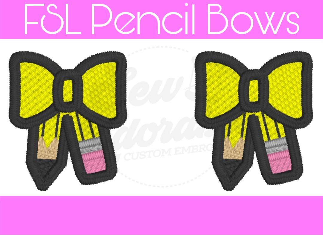 FSL Pencil Bow Earrings- Bundle