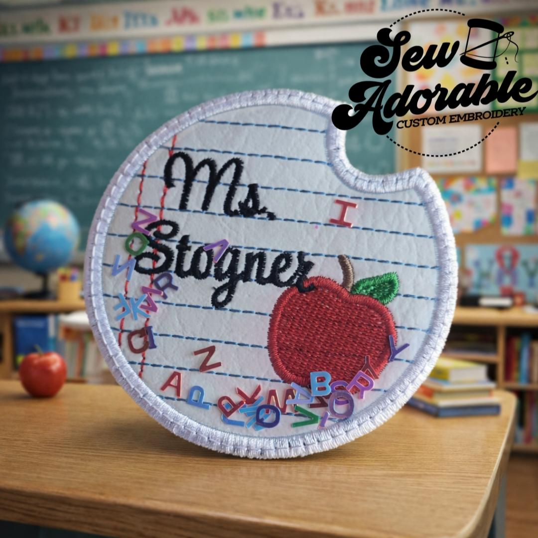 ITH Teacher Appreciation Car Coaster – Sew Adorable Embroidery