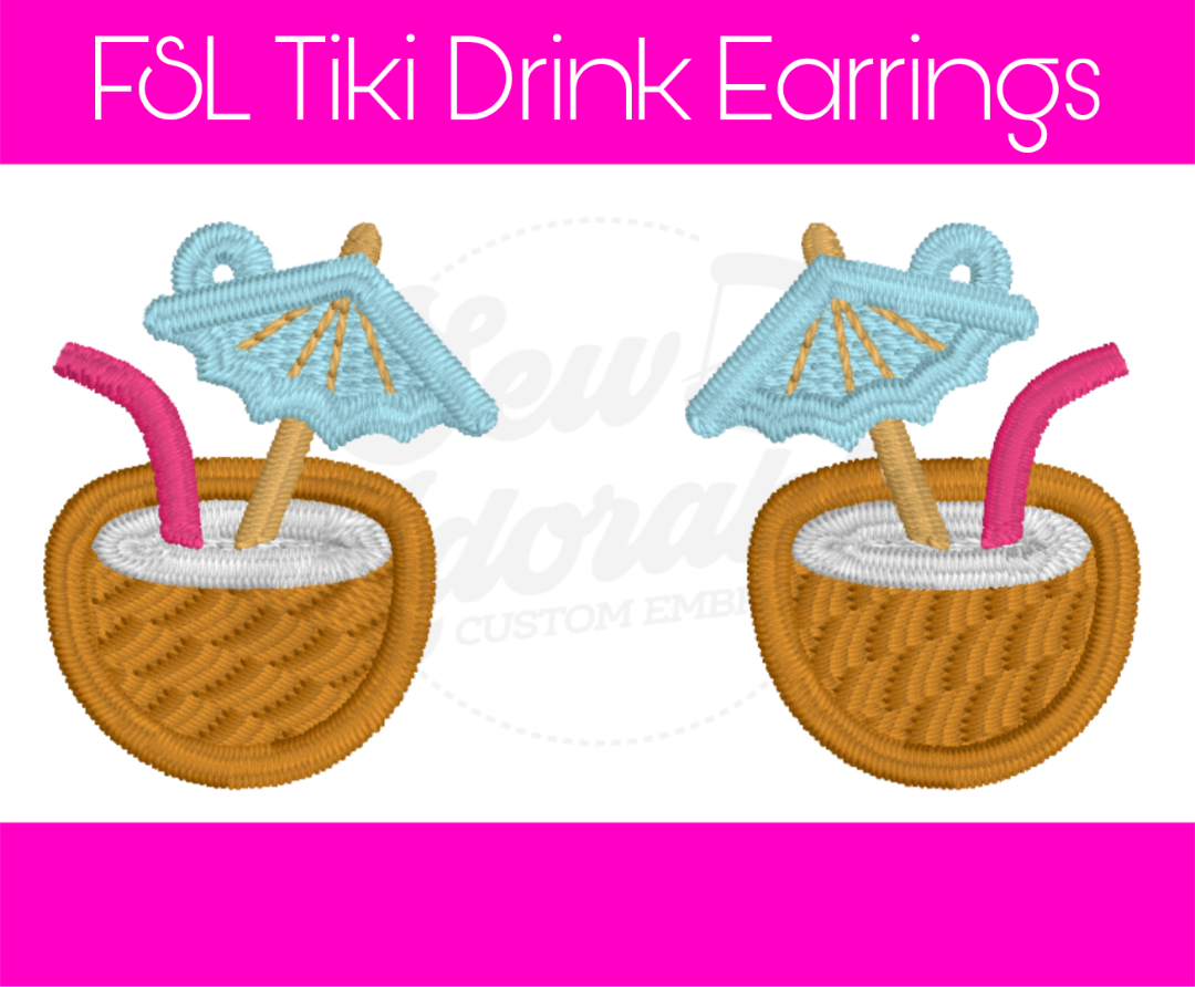 FSL Tiki Drink Earrings