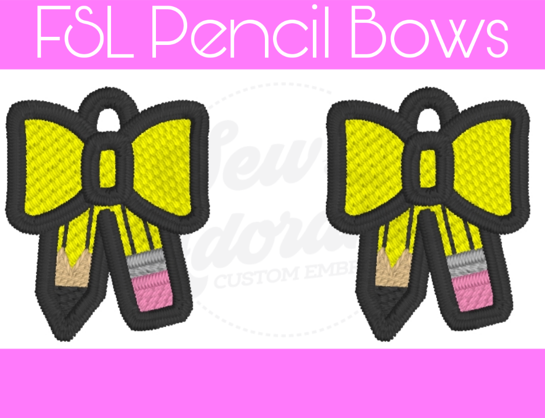FSL Pencil Bow Earrings- Bundle