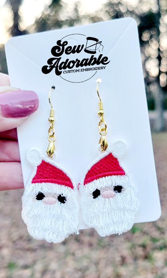 FSL Santa Earrings - 2 in 1