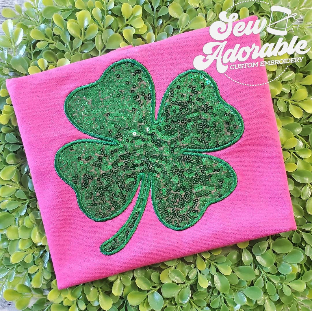 Shamrock Applique Satin Stitch