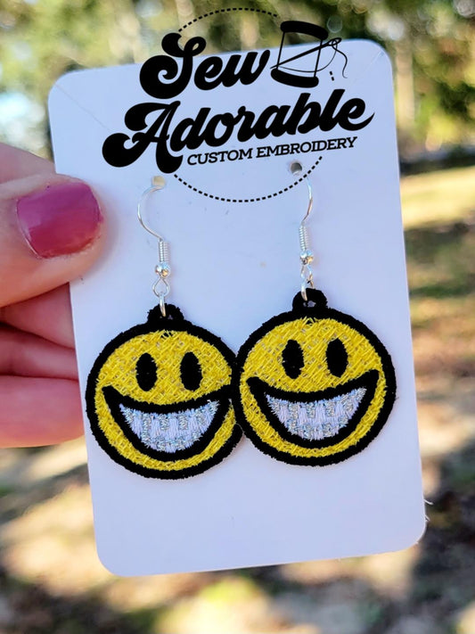 FSL Smiley Face Brace Earrings