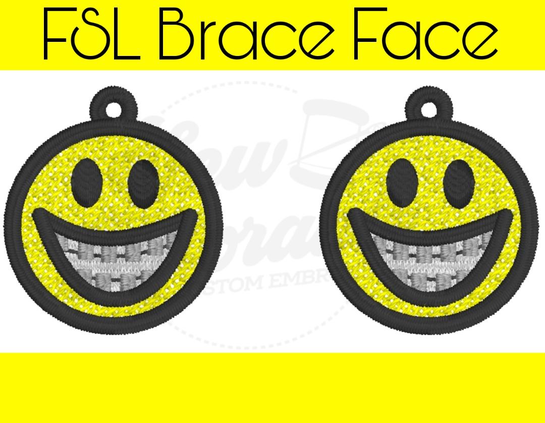FSL Smiley Face Brace Earrings