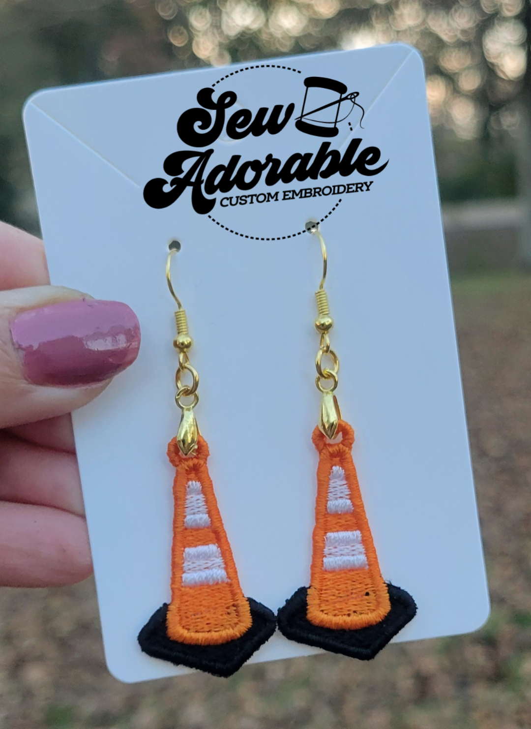 FSL Traffic Cone Earrings
